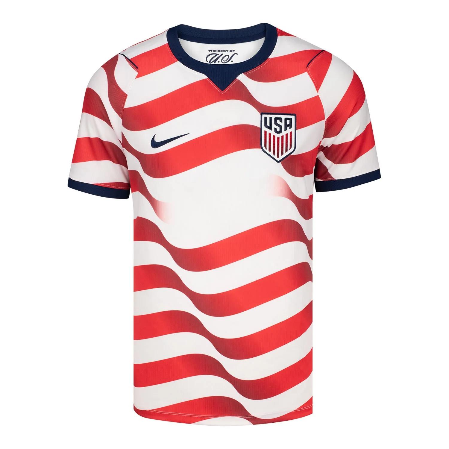 USA Men's Soccer 2026 World Cup Home Jersey - Wavy Stripes Edition