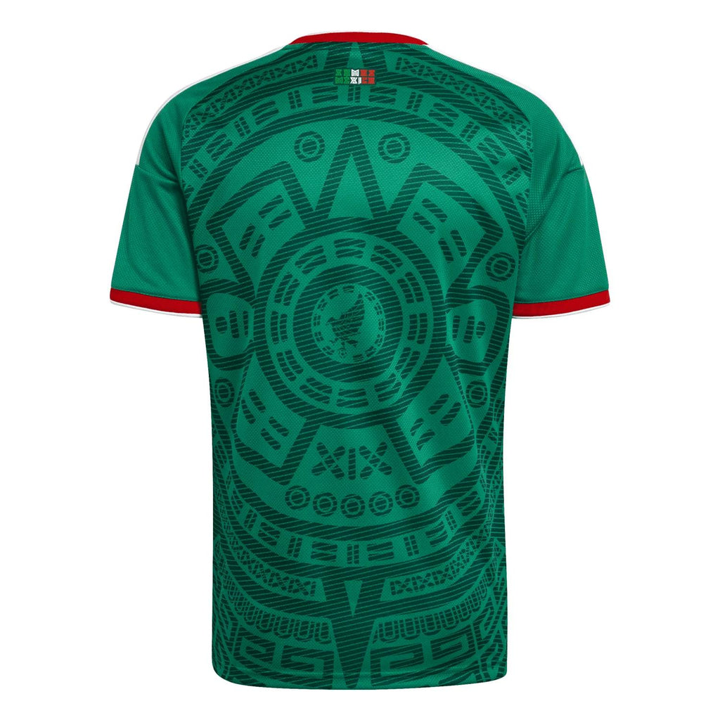 Mexico 2026 World Cup Home Soccer Jersey - Green Aztec Print